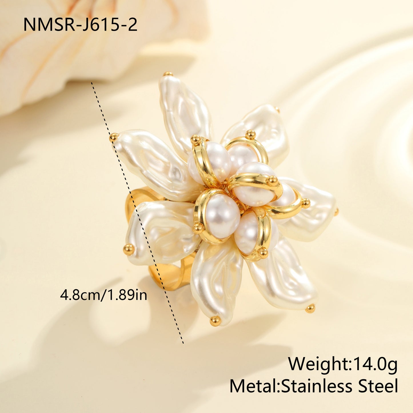 Trendy Dopamine Color Flower Ring Sweet Personality