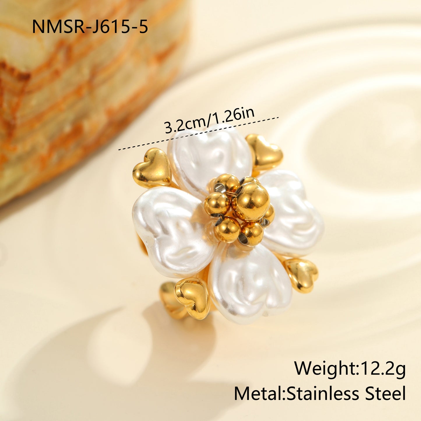 Trendy Dopamine Color Flower Ring Sweet Personality