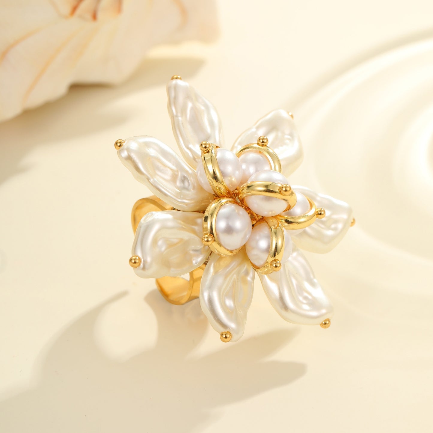 Trendy Dopamine Color Flower Ring Sweet Personality