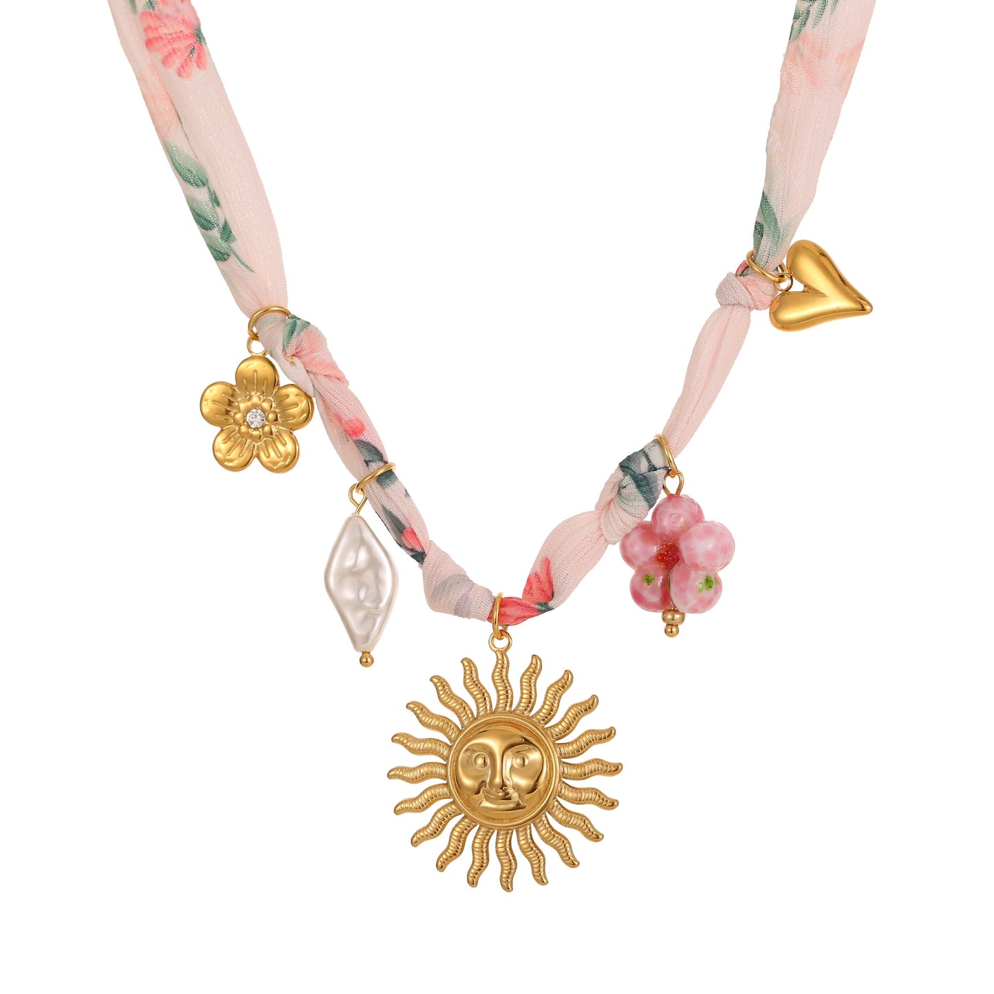 Sun Love Pendant Stainless Steel Necklace