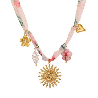 Sun Love Pendant Stainless Steel Necklace
