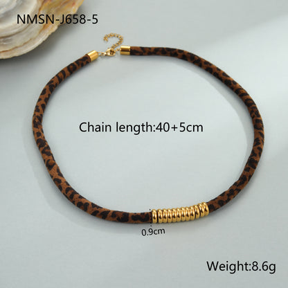 Leopard Series Stainless Steel Necklace For Women