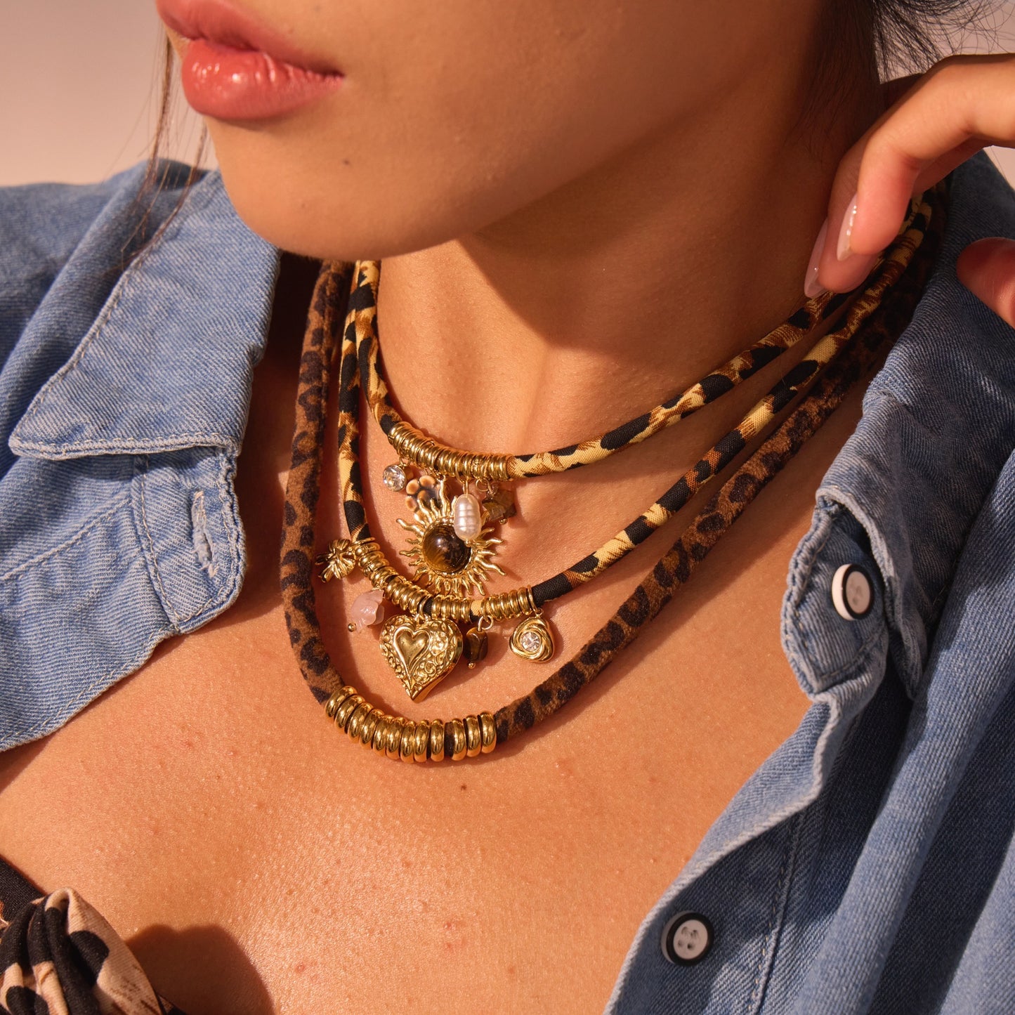 Leopard Series Stainless Steel Necklace For Women