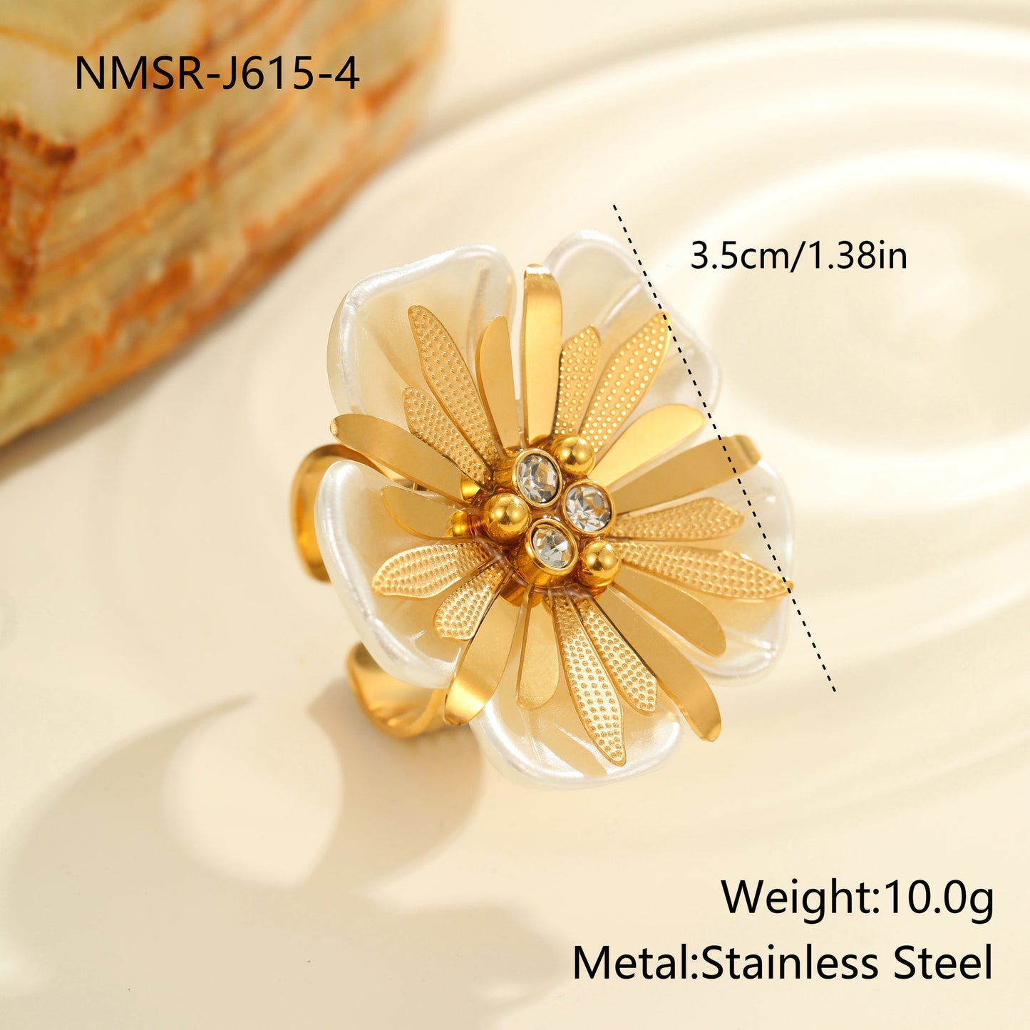 Trendy Dopamine Color Flower Ring Sweet Personality