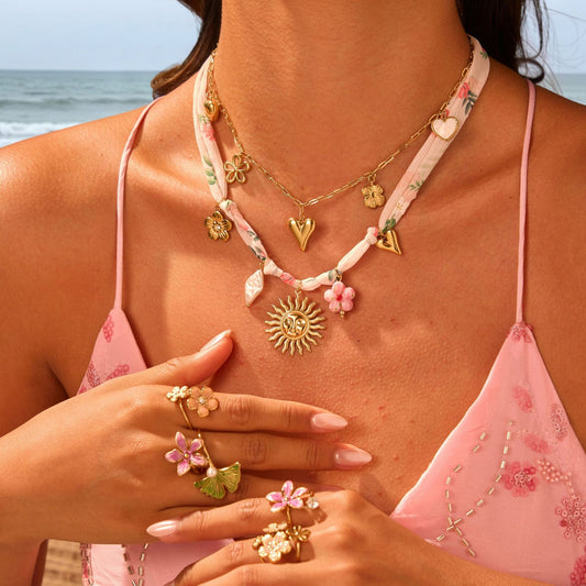 Sun Love Pendant Stainless Steel Necklace