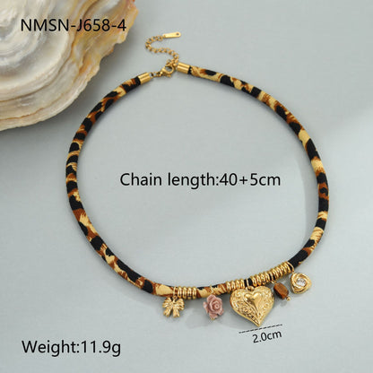 Leopard Series Stainless Steel Necklace For Women