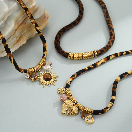 Leopard Series Stainless Steel Necklace For Women