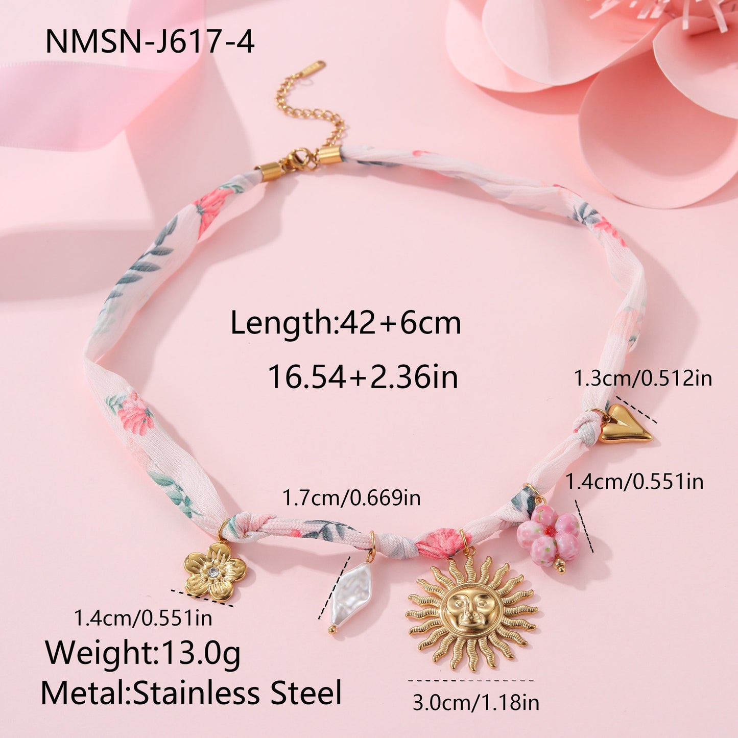 Sun Love Pendant Stainless Steel Necklace